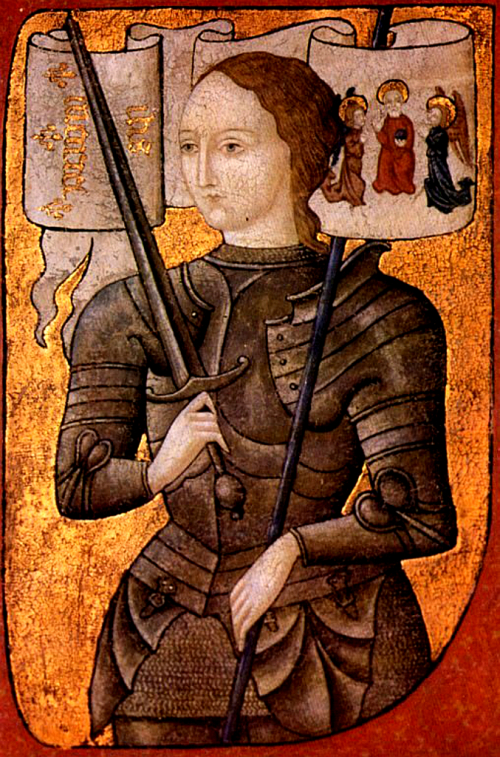 Johanka z Arku na miniatuře z 2. poloviny 15. století.