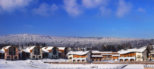 Lipno nad Vltavou v zimě.