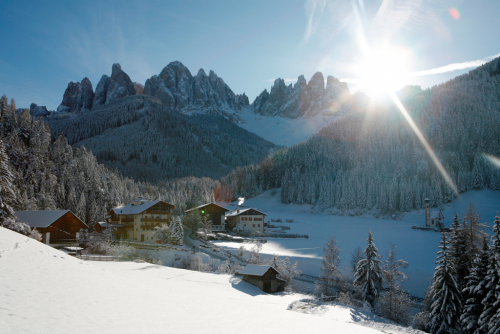 Farma Ranuihof, Jižní Tyrolsko, Dolomity.