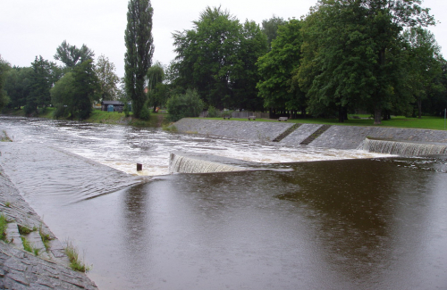 Malše, České Budějovice, Malý jez.