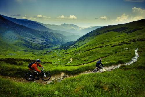 Na horských kole v Nízkých Tatrách.