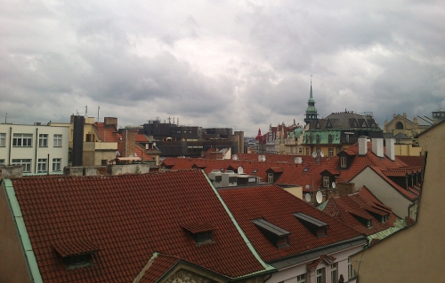 Praha, střechy Staré Město.
