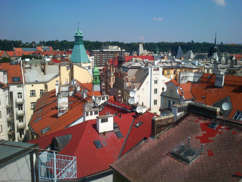Praha, střechy Staré Město.