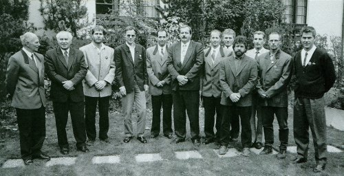 Fotografie ze slavnostního přijetí Slováků do UIAGM v roce 1996.