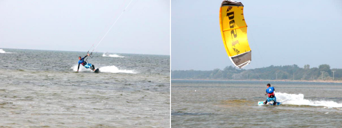 Kiteboarding.