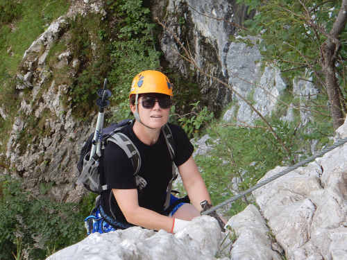 Drachenwand Klettersteig, Mondsee, Salzkammergut.