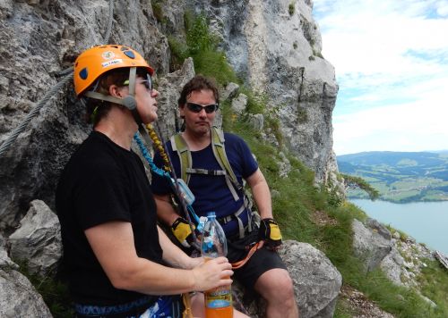 Drachenwand Klettersteig, Mondsee, Salzkammergut.