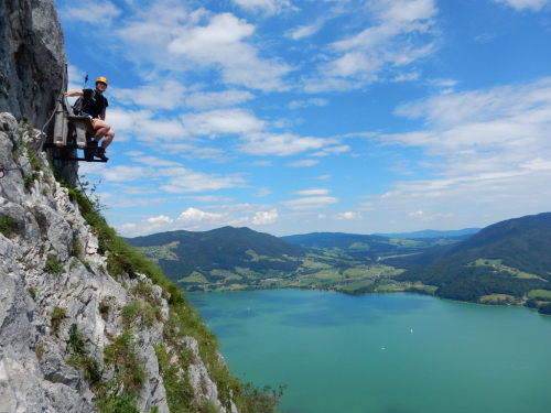 Drachenwand Klettersteig, Mondsee, Salzkammergut.