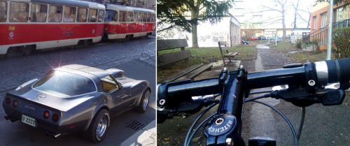 Corvette na Starostrašnické ulici v Praze.