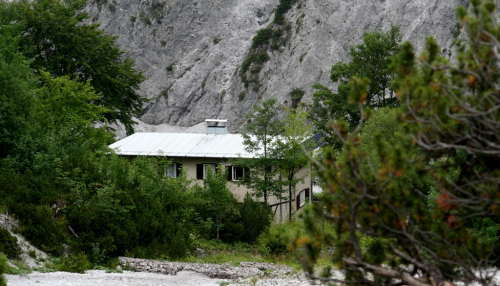Gesäuse, chata Haindlkarhütte.