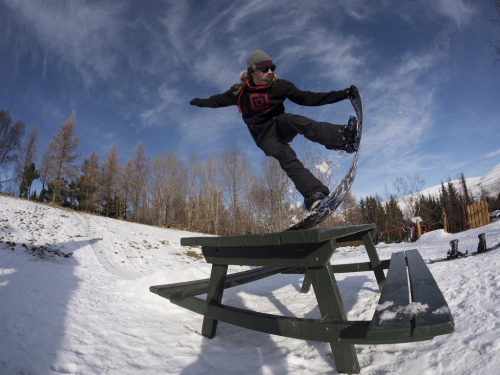 Eiki Helgason dává triky na Monínci.