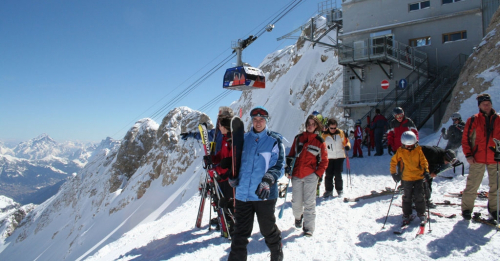 Marmolada, lyžování.