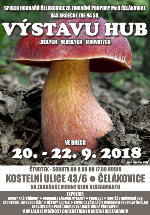 Výstava hub a houbařů 2018.