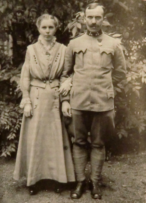 Rudolf Kauschka s manželkou roku 1916.