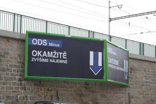 Děčín, modrá turistická značka ODS.