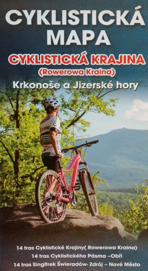 Mapa: Cyklistická krajina Krkonoše a Jizerské hory.