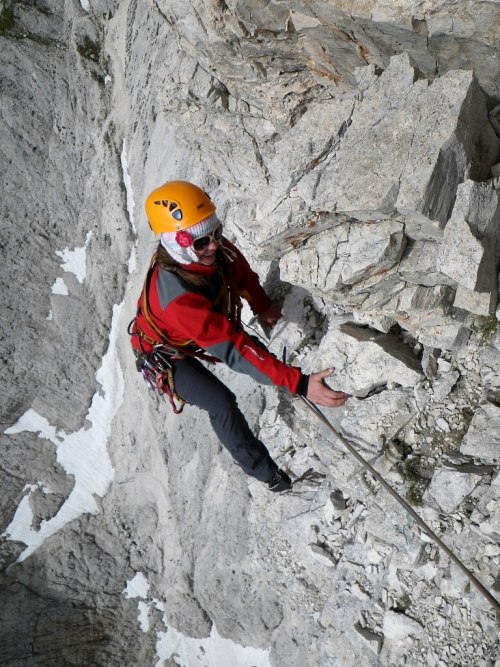 Dolomity, Vajolet, věž Winkler, Winklerova spára 4+.