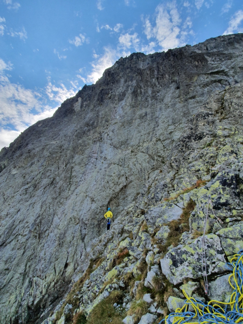 Nemecký rebrík, Kežmarský štít, Vysoké Tatry.