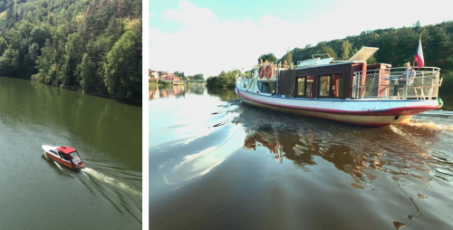 Vltava, lodě.