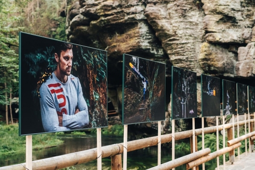 Martin Fuksa na kanoi v Hřenských soutěskách, Hřenská Kamenice.