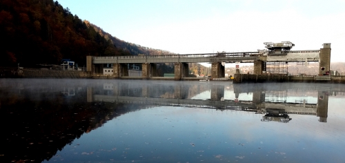 Vltava, přehrada Štěchovice.