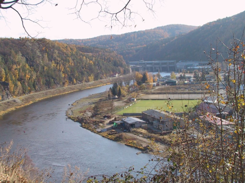 Vltava, přehrada Štěchovice.