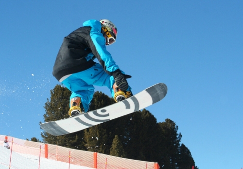 Dolomity, Latemar. Obereggen Snowpark.