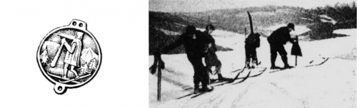 První lyžařská výprava na krkonošské hřebeny na Velikonoce 1893.