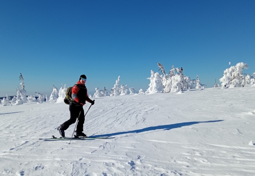 Krkonoše skialpinismus.