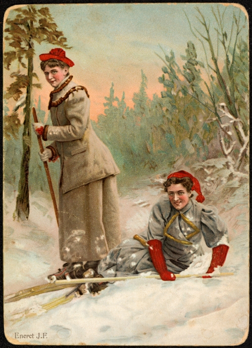 Norské lyžařky okolo roku 1900.