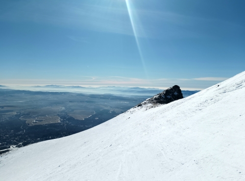 Lomnický štít, freeride a skialpinismus.