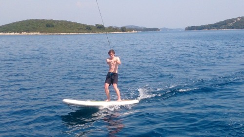 Paddleboard v Chorvatsku.