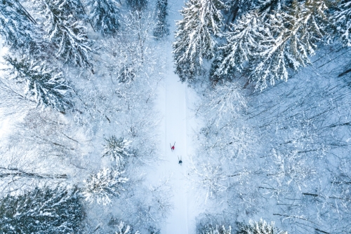 Kaiserwinkl, běžky crosscountry skiing.