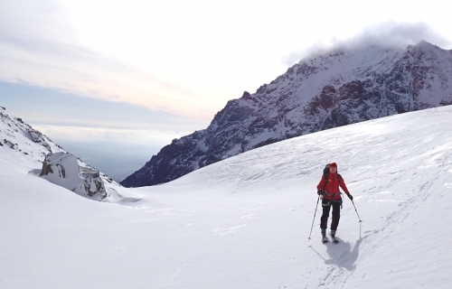 Vysoké Tatry, Velká Studená dolina. Zima, skialp.