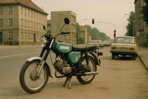 Motocykl Simson S51.