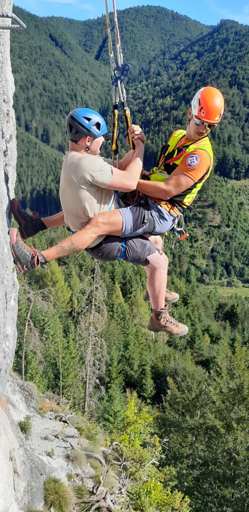Slovensko, záchrana z via ferrata.