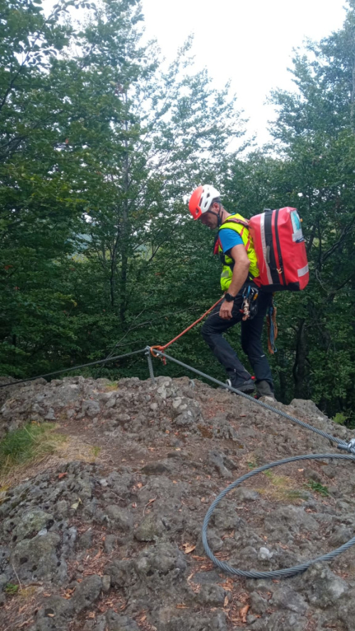 Slovensko, záchrana z via ferrata.