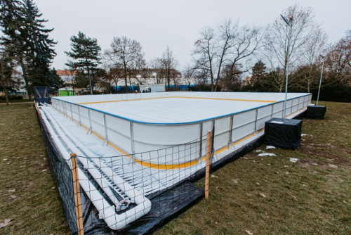 Praha, Vršovice, kluziště Heroldovy sady.