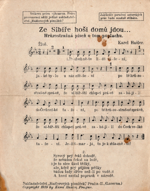 Karel Hašler: Sibiřští chlapci.