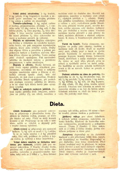 Kuchyňský kalendář 1936. Kuchyňský kalendář.