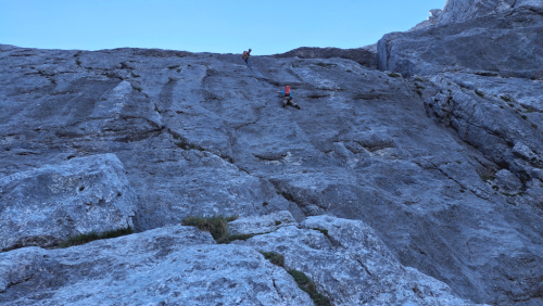 Direkte Nordwestwand, Planspitze, Gesäuse.
